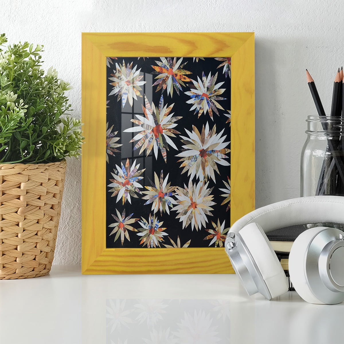 Starburst Too II - Framed Print w/glass - Sunflower Yellow