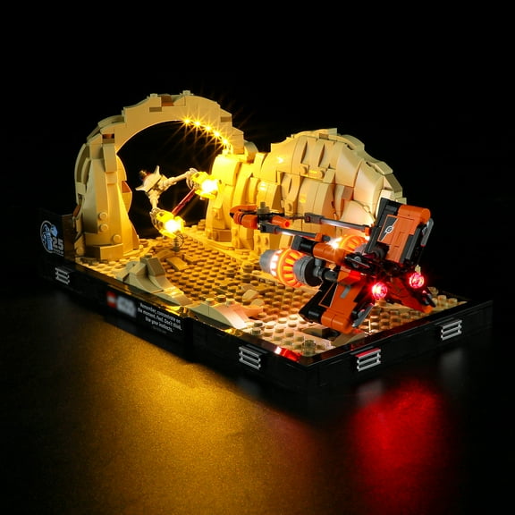 Q&C Lighting Led Light Kit Lighting Set Compatible With The Lego The Phantom Menace Movie MosEspa Podrace Diorama 75380 Building Blocks Without Lego Set