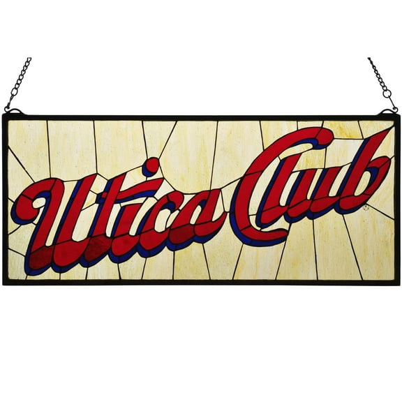 Meyda Utica Club Stained Glass Window Panel