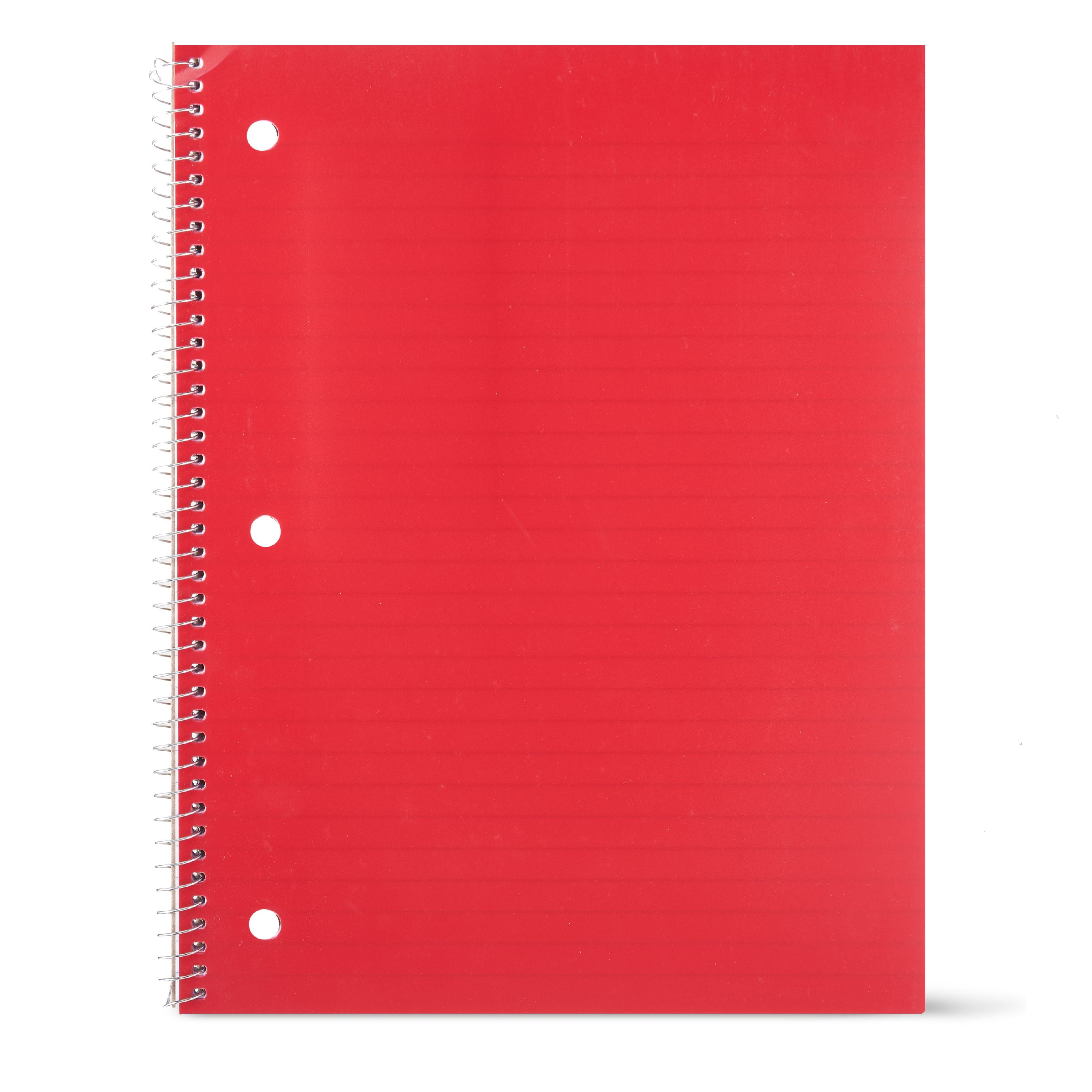 Pen + Gear 1 Subject Notebook, Wide Ruled, 80 Sheets, Red