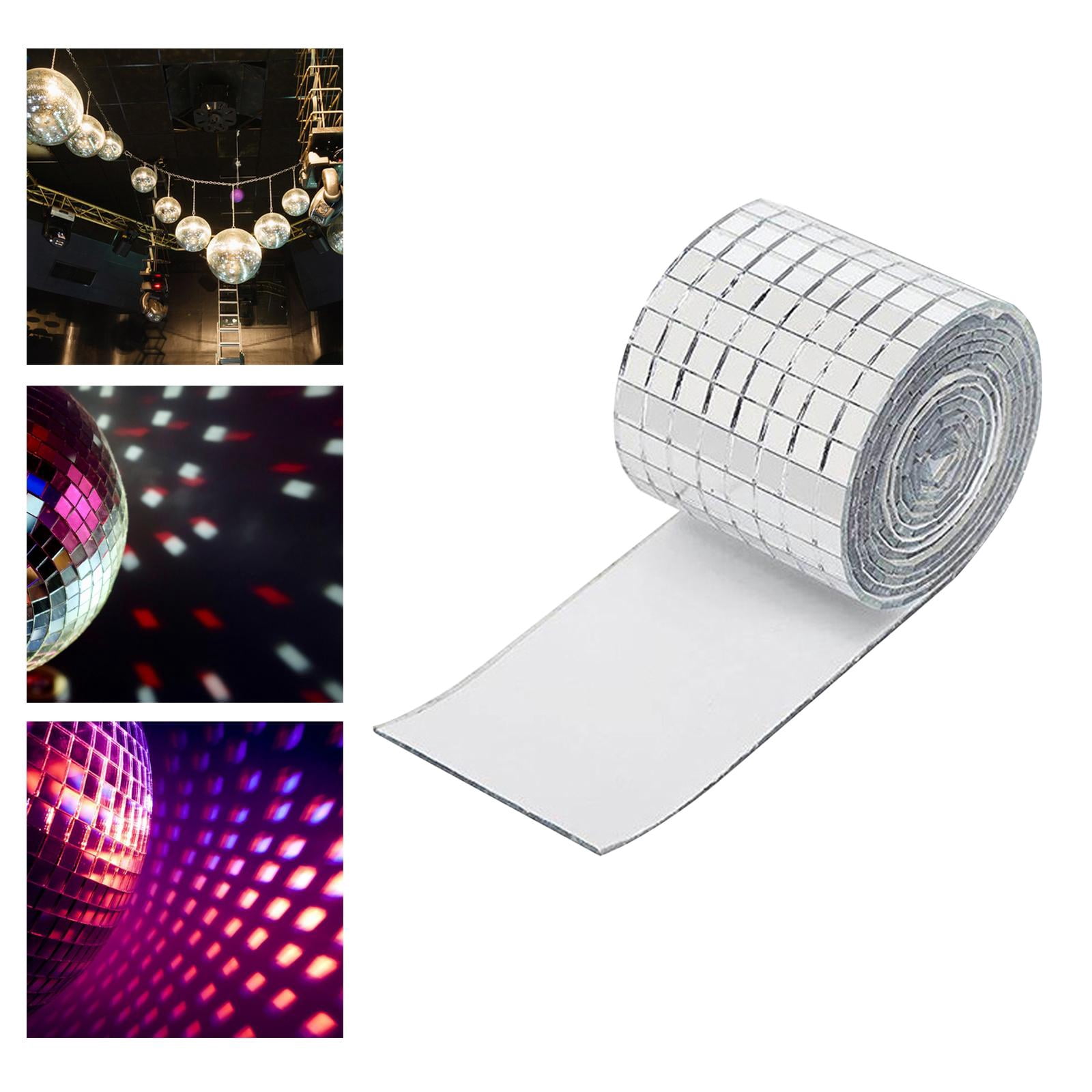 HOMYL 6x Mirror Mosaic Self Mirror Mosaics 1464 Pieces Shiny DIY Crafts Accessories Square Glass Mosaic Tiles for Living Room Party Disco Ball