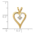 thumbnail image 6 of Auriga Fine Jewelry 14K Yellow Gold AA 1/10ct. Diamond Heart Pendant for Women, 6 of 6