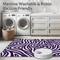 thumbnail image 5 of ODIKA 2'x3' Machine Washable Non-Slip Area Rug, Modern Zebra Inspired Striped Maze with Contrasting Artistic High Traffic Rug, Purple, 299964, 5 of 5