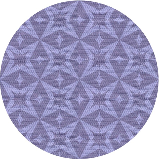 Ahgly Company Tapis Rond Lavable en Machine Intérieur Transitionnel Mimosa Violet, 3 Pieds Rond