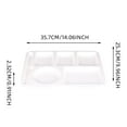 thumbnail image 3 of Heat Imitation Porcelain Compartment Fast Food Trays Specifically Designed For School And Unit Canteens Commercial Grade Tableware round Place Mats round Small Kitchen Table Set for 4 Plate Mat Set 4, 3 of 4