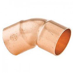 Wrot Copper 45 Elbow Short Turn 1-5/8 Cxc Ctp-C15845