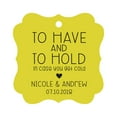 thumbnail image 1 of Darling Souvenir Custom Bonbonniere Gift Tags To Have and To Hold In Case You Get Cold Wedding Party Favor Hang Tags-Yellow-50 Tags, 1 of 1