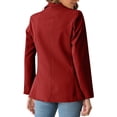 thumbnail image 3 of Womens Solid Color Casual Blazers Open Front Long Sleeve Work Office Jackets Blazer Coat, 3 of 5