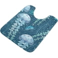 thumbnail image 4 of Coolnut Jellyfish High Absorbent U-Shaped Contour Toilet Rugs Machine Washable,24"x20", 4 of 7