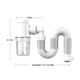 thumbnail image 3 of Aparatos de cocina, Accesorios de cocina, Utensilios de cocina, Kit de desagüe para lavabo, Tubo de expansión para lavabo, Tubo de extensión para lavabo, Tubo sifón para bajante de lavabo, 3 of 8