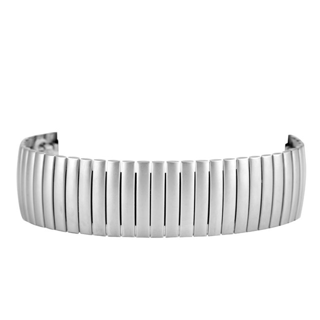 Ruiboury Elastic Stainless Steel Bracelet Effortless Style And Comfort In One Accessory 22MM silver 1Set