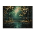 thumbnail image 3 of Designart "Emerald Canopy Bold Forest art painting III" Landscapes Print on Natural Pine Wood, 3 of 5