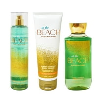 Bath and Body Works At The Beach 3 Piece Bundle - Fragrance Mist - Body Cream - Shower Gel - Full Size