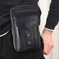 thumbnail image 2 of Multi-function Men PU Waist Bags Phone Wallet Belt Bum Pouch (Coffee 1), 2 of 6