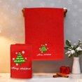 thumbnail image 4 of Snowman Christmas Tree Santa Claus Embroidered Towel Cottons Christmas Kitchen Hand Towel Holiday Gift Towel, 4 of 6