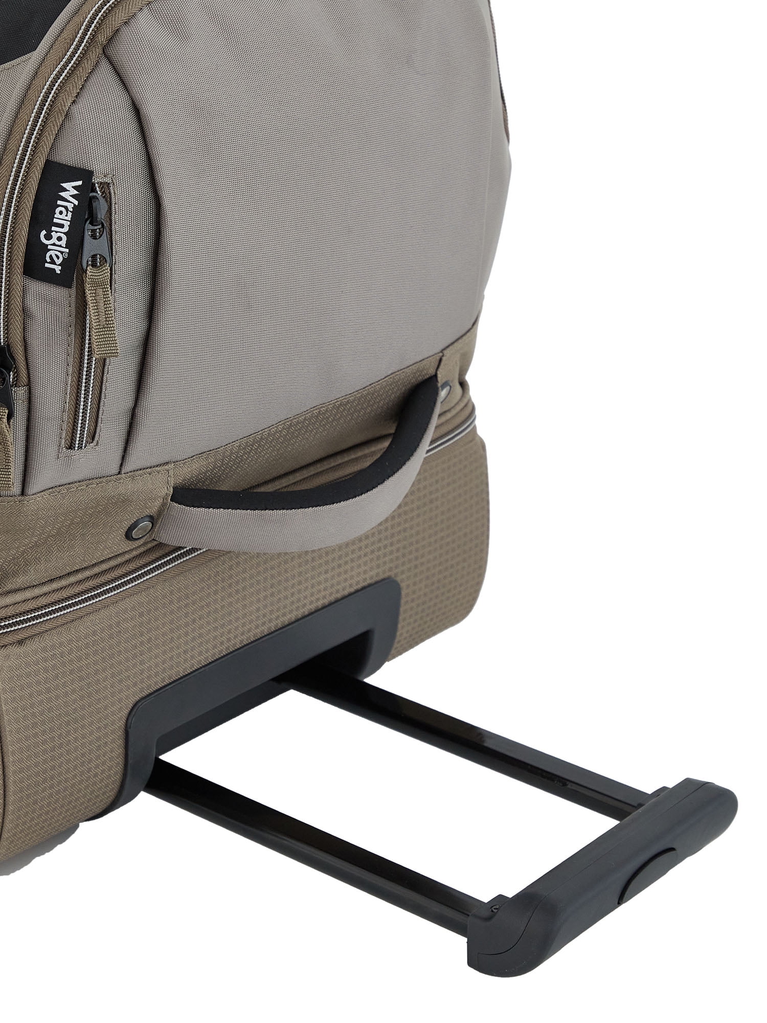 Wrangler 30" Polyester Drop-Bottom Rolling Travel Duffel w/ Interior Toiletry Pocket - Fallen Rock