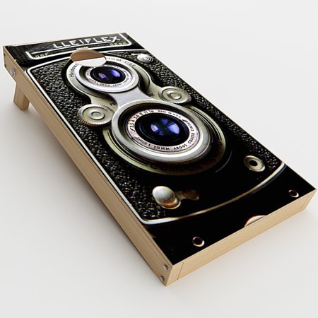 Skin Decal For Cornhole Game Board (2Xpcs.) / Camera- Rolleiflex