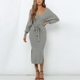 thumbnail image 1 of DPTALR Robe Sexy à Manches Longues pour Femmes Robe Moulante de Soirée, 1 of 9