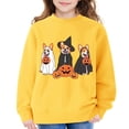thumbnail image 3 of CPNG Girls and Boys Halloween Sweatshirt Crewneck Long Sleeve Pullover Tops with Corgi Pumpkin Print Loose Casual Daily Pullovers, 3 of 5