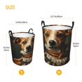 thumbnail image 3 of Balery Modern Cute Dog Cesta de ropa redonda con asas, impermeable, independiente, para ropa, juguetes, dormitorio y familia-Medium, 3 of 6
