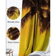 thumbnail image 3 of Coastal Coconut Tree Blackout Curtains for Bedroom Living Room Darkening Curtains 84 Inch Length 2 Panels Set Ocean Beach Palm Sea Brown Window Curtain Window Treatment Grommet Drapes 52"x84", 3 of 9