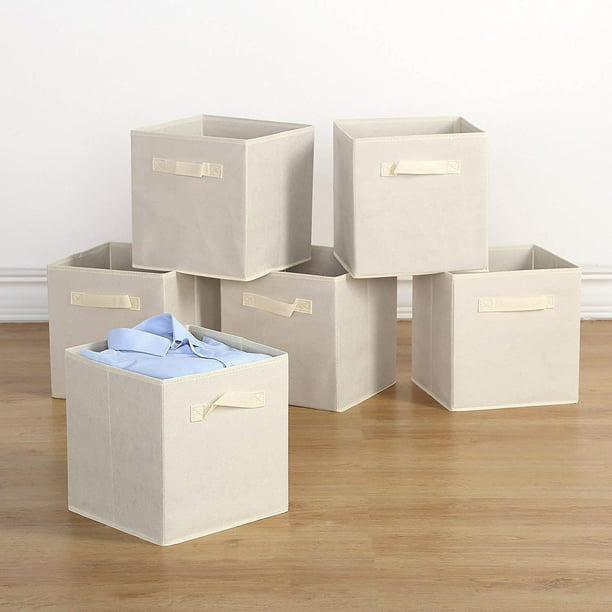 Ktaxon Storage Bins 6 Pack Collapsible Cloth Storage Baskets Durable ...