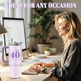 thumbnail image 2 of 40th Birthday Gifts for Women, Best 40 Year Old Tumbler for Her, Christmas Decorations for Mom, Daughters, Friends, 40 Oz Tumbler with Handle Lid and Straw Christmas Gifts, 2 of 2