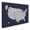 thumbnail image 3 of Trademark Art 'SLATE-USA States Text Map' Canvas Art by Michael Tompsett, 3 of 4