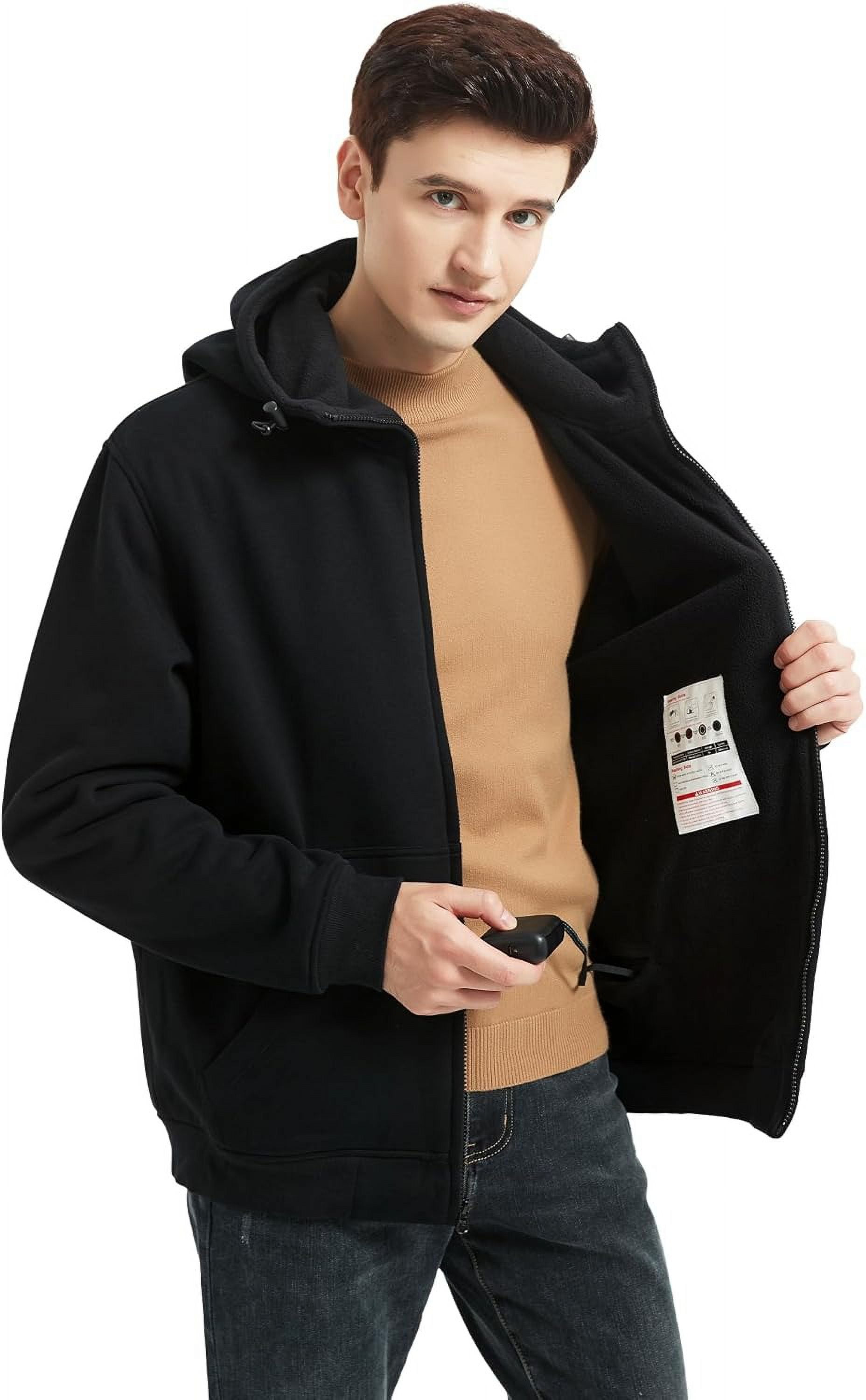 SAILWIND Men's Lightweight Heated Jacket Water Packable Heated Hooded Hoodie