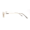 thumbnail image 4 of Womens Unique Wave Shape Lensless Rhinestone Jewelry Eyeglasses Gold Rainbow, 4 of 4