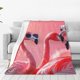 thumbnail image 1 of Fotbe Cool Flamingos Sunglasses Scene Manta de Franela Acolchonada con Estampado, Súper Suave y Esponjosa, Extra Grande para Sofá, Cama, Uso Todo el Año-60"x50", 1 of 7