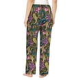 thumbnail image 3 of Naloa Snake And Flower Print Women’s Ultra-Soft Comfy Pajama Lounge Pants with Pockets & Drawstring, 3 of 8