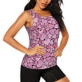 thumbnail image 2 of Xecao Sweet Heart print women's scoop neck, loose-fit workout tank tops for the gym., 2 of 9