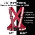 thumbnail image 2 of GASTROPOD Vest Reflective Running Gear Adjustable Shoulder Straps Reflective Vest Elastic Waistband Safety Vest 10x20x4cm,Red, 2 of 7
