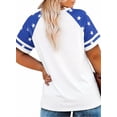thumbnail image 5 of KimSoong Women Plus Size American Flag Shirt USA Stars T-Shirt 4th of July Memorial Tee Patriotic Sequin American Proud Tops, 5 of 5