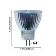 thumbnail image 1 of Minifoco LED MR11 GU4, lámpara halógena de bajo voltaje CA/CC 12V 3W COB, luz blanca cálida de alto brillo, reemplazo de 20W 50W, 1 of 4