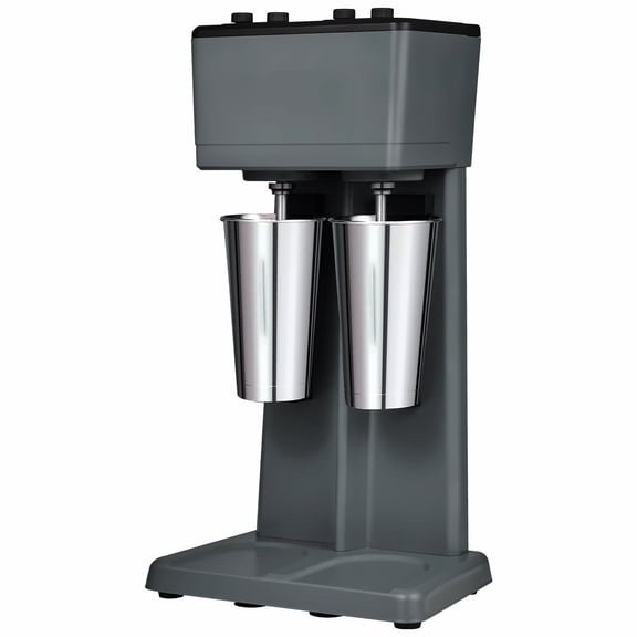 Milkshake Maker 375W, 2 Head Electric Drink Mixer Blender, 3 Speed, 820ml Stainless Steel Cups, Commercial/Home Use