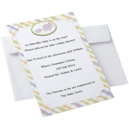 Wilton Invitation Kit, Elephant 12 ct. 1008-1471