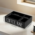 thumbnail image 2 of Tzdxfgl Coffee Station Organizer, Wood Countertop Coffee Bar Organizer Tray Pods Holder with Removable Dividers, Black, 2 of 11