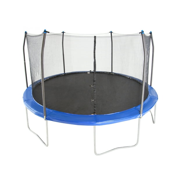 Skywalker Trampolines 15 Apos Trampoline With Enclosure Bright Blue Walmart Com Walmart Com