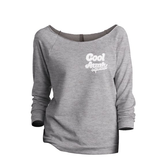 Cool Aunt Squad Women's Fashion Slouchy 3/4 Sleeves Raglan Lightweight Sweatshirt Sport Grey Small
