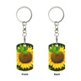 thumbnail image 2 of Goofa Sunflower3 Printed Rectangular Metal Keychain Bag Charm Floral Charm for Purse Keys Metal Keyring Gift for Women Accessories, 2 of 7