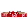 thumbnail image 1 of Pink Glitter Bow Widget Dog Collar Red Ice Cream Size 12, 1 of 2