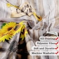 thumbnail image 6 of Rustic Spring Summer Sunflowers Butterfly Shower Curtain for Bathroom, Wooden Board Western Barn Door Farmhouse Bath Curtain, Fabric Vintage Daisy Floral Botanical Decor Curtain with Hooks 72X84IN, 6 of 6
