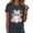 Grey, variant on Gunia Halloween Women Shirts Cotton Ghost Graphic Print Short Sleeve Crew Neck Casual Holiday Tops Tees T Shirts Army Green S-2Xl