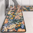 thumbnail image 2 of Kitchen Rugs Sets Of 2,Pioneer Flower Floral Print Pattern Anti Fatigue Kitchen Mat Rugs Non Slip Washable,Decorative Kitchen Floor Mats for Kitchen,Sink,Laundry,17"x47"+17"x47", 2 of 5