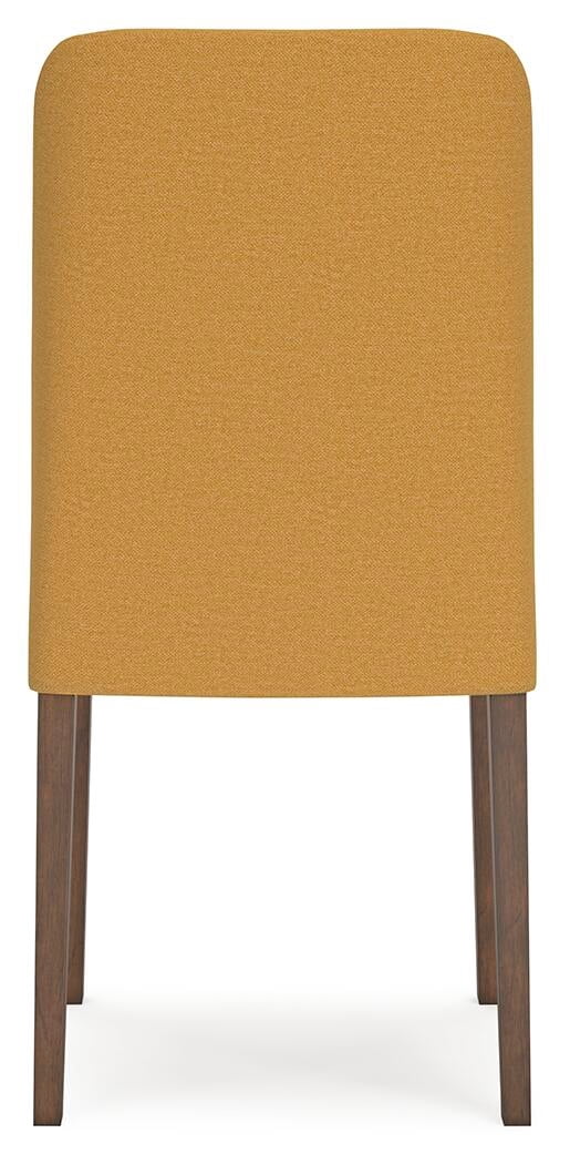 Signature Design by Ashley Lyncott Dining Room Upholstered Side Chair with Foam Cushion, Set of 2, Yellow