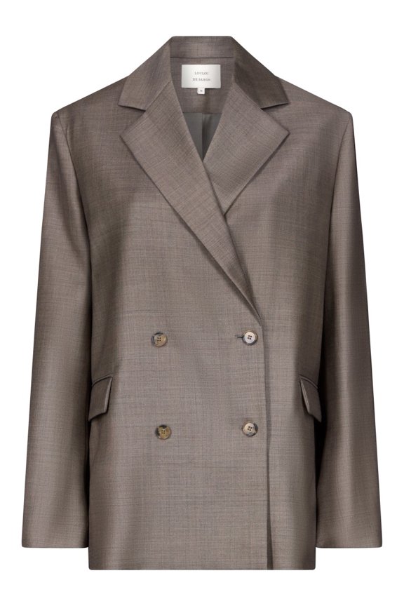 Double-Breasted Tailored Jacket With Notched Lapel (Women's)