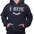 thumbnail image 2 of Bat I Bite Hoodie Sweatshirt Unisex 5X-Large Navy, 2 of 5