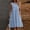 *Light Blue, variant on ClodeEU Women's Linen Blend Crinkle Sleeveless Crewneck Dress with Pockets ,Solid Color Casual Midi Dress White,Womens Plus M